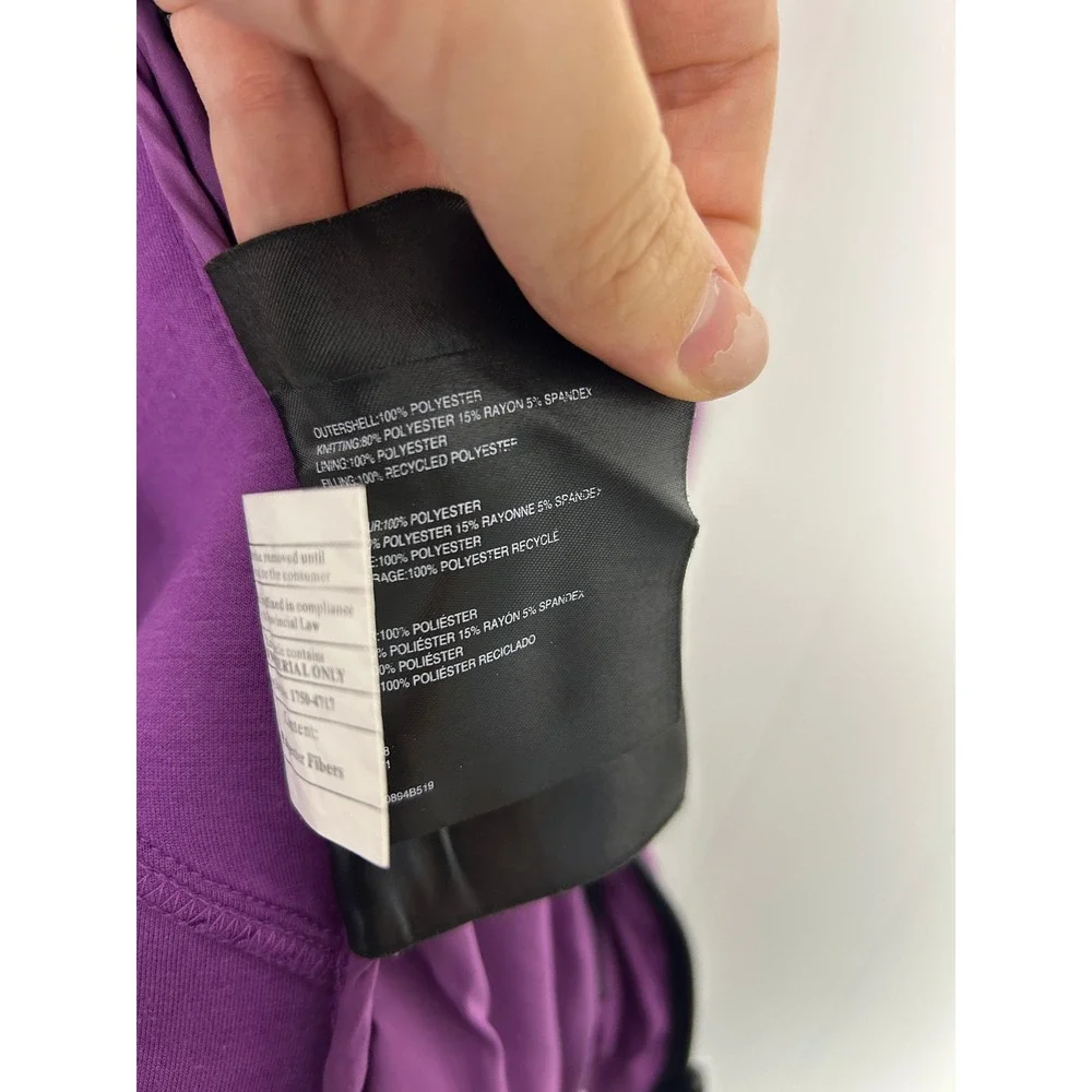 Bernardo Performance Hooded Quilted Water Repellent Jacket Purple Size S outdoor